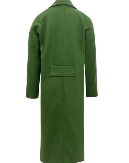 Womens Green Rabecca Wool Coat